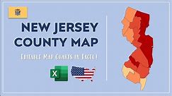 New Jersey County Map in Excel - Counties List and Population Map