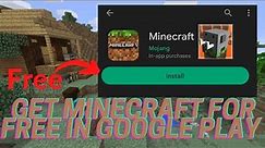 How to Download Minecraft for free on Android || Google Play Store