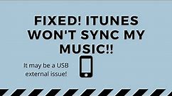 FIXED iTunes Library Doesn't Send or Sync Music to my iPhone Not Syncing
