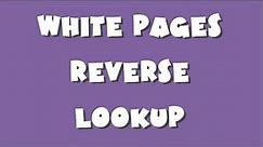 White pages reverse lookup Yellow Pages Presents
