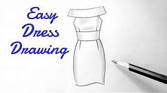 How to draw a beautiful girl dress drawing design easy Fashion illustration dresses drawing tutorial