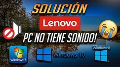 Solucion - Computadora Lenovo No Tiene Sonido en Windows 10