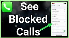 How To See Blocked Calls On iPhone