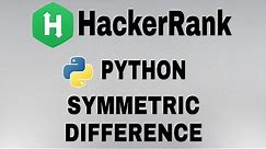 Symmetric Difference | Hackerrank Python Solution | English Explanation