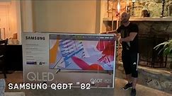 "82" 4k Samsung tv Q6DT-LED. un sueño hecho realidad, unboxing. I got my Samsung "82" tv Q6DT-LED