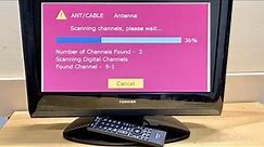 Toshiba TV (older models) - Run a channel scan Auto program for over the air antenna channels