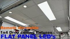 Installing LED flat panel drop ceiling light fixtures 1x4 LED's