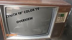 Zenith 19 inch Color TV overview