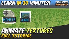 ANIMATED MINECRAFT TEXTURES - FULL TUTORIAL - Frame by frame and MCMETA editing + free download