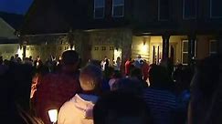 Watts Family Murders - Vigil Held Outside Home