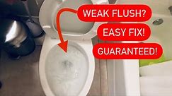 TOILET HAS WEAK FLUSH? - EASY FIX!!! 🚽 👍😎
