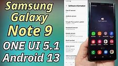 Galaxy Note 9 ONE UI 5.1 Android 13 Stunning ROM