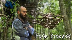 Camping in Treehouse Shelter - Make Food Storage