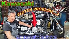 KAWASAKI VULCAN 1500 [2004] How to change clutch , replacement by The Old Mechanic PART 1 👨‍🔧---🏍