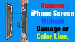 How to Remove iPhone Screen Without Damage or Line Color No Tool. #iPhoneScreen #iPhoneScreenDamage