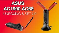 Unboxing/Set Up Asus AC1900 AC68 WiFi USB Adapter