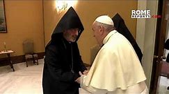 Pope meets with Karekin II, the pope of Armenian Apostolic Church