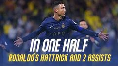 Cristiano Ronaldo's Hattrick and 2 assists in one half 🤯 هاتريك وصناعتان لرونالدو في شوط أمام أبها