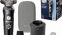 Philips Norelco S9000 Prestige Rechargeable Wet & Dry Shaver with Bonus Set of Replacement Shaving Heads, SP9840/90