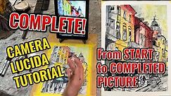 Camera Lucida Tutorial - My Complete Process, Start to Finish Painting