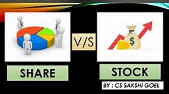 DIFFERENCE BETWEEN STOCK & SHARE #companiesact2013 #companylaw #ca #cs #companiesact @cssakshigoel