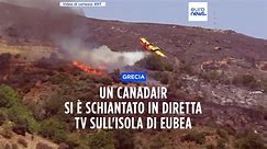 Precipita un Canadair greco in azione antincendio