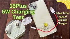 Testing iPhone 15 Plus Charging Limits with 5W Apple Charger and OnePlus Cable! ⚡️📲