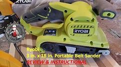 Ryobi Belt Sander review and tutorial BE319