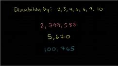 Pruebas de divisibilidad por 2, 3, 4, 5, 6, 9, 10