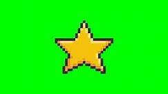 Pixel emoji, green screen background.
