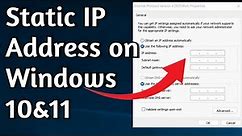 How to Change IP Address in Windows 10/11, Configuring Static IP Address Manually on Windows PC