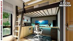 Small Bedroom GAMING & HOME OFFICE SETUP - 2.5x3m PC Room Setup Idea | INTERIOR SERIES EP-1