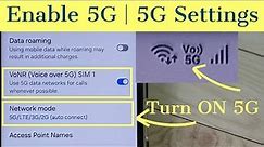 How to Enable 5G on Samsung Galaxy A71 5G | Turn ON 5G | 5G Settings | Activate 5G