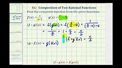 Ex: Find a Composition of Functions Involving Rational Functions