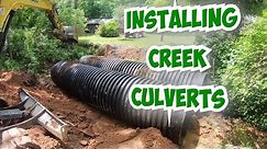 Installing BIG Culvert Pipes In A Creek-2024
