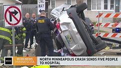 5 hospitalized after rollover crash in north Minneapolis