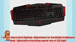 Redragon ASURA K501 USB Gaming Keyboard 7 Color Backlight Illumination 116 Standard Keys