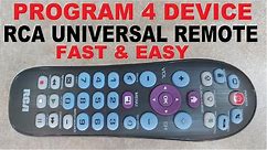 RCA Universal Remote CRCR414BHE Programming with TV