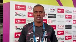 Fiji 7s Coach Osea Kolinasau speaks after their final pool match of the Singapore7s against Ireland.