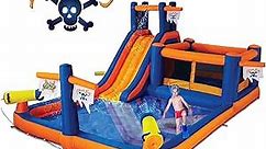 Blast Zone Pirate Bay - 20x12 Huge Wet/Dry Bounce House Water Park - Blower - Slide - Climbing Wall - Tunnel - Cannons