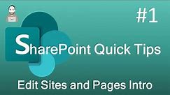 SharePoint Quick Tip 1 - Basic Editing of SharePoint Sites and Pages