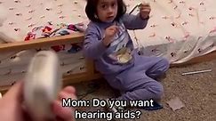 Why hasn’t she been wearing hearing aids for three weeks? She was sick with a virus and I would never put her hearing aids on until she fully recovered. Because it could overwhelm her … she felt like it was a lot for her to bear. Sign language is the option if your deaf or hard of hearing child doesn’t want to wear hearing aids. 😉 | Hearing Aids