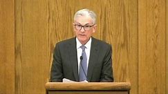 Federal Reserve Chairman Jerome Powell delivers remarks