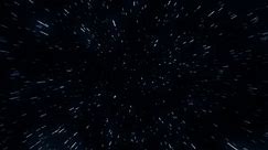 Moving Star Field, Space Travel, Light Speed Journey, Flying Stars Loop Animation.