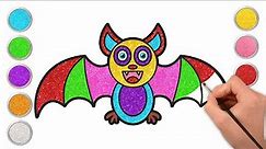 How To Draw A Cartoon Bat | Halloween Drawings Easy | Draw Spooky for Kids | Bat Drawing
