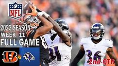 Cincinnati Bengals vs Baltimore Ravens FULL GAME 2nd 11/16/23 Week 11 | NFL Highlights Today
