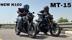 bajaj pulsar n160 2024 vs Yamaha mt-15 2024 | DRAG RACE |