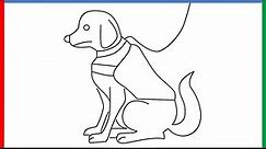 How to draw Service dog Emoji step by step for beginners