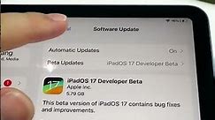 How to Download & Install iPadOS 17 Beta on iPad? #shorts