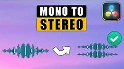 How to Convert MONO Audio to STEREO in Davinci Resolve